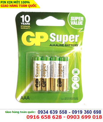 GP SUPER 24AUOK-U4; Pin Alkaline 1.5v AAA GP SUPER 24AUOK-U4 